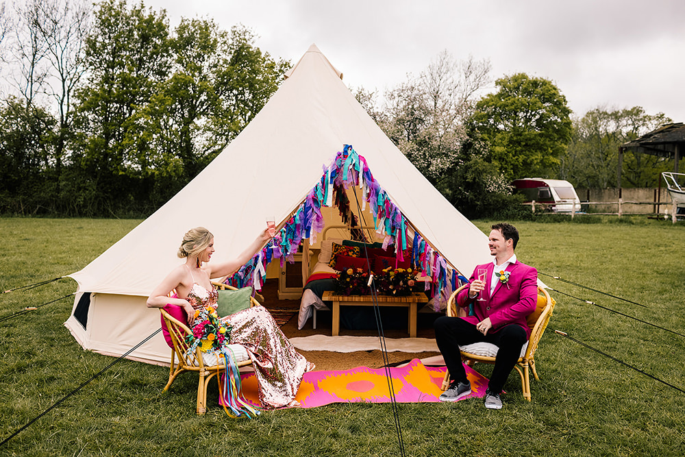 Bell Tent Honeymoon Suite Yoghurt Rooms Wedding Teddy Pig Photography