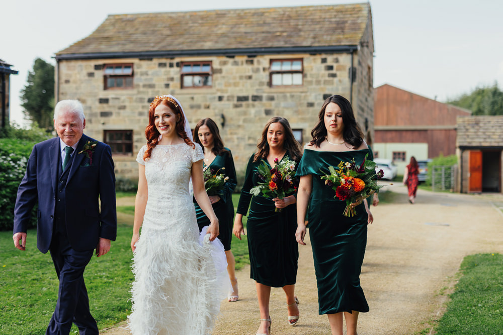 Green Bridesmaids Dress Dresses Short Yorkshire Woodland Wedding James and Lianne