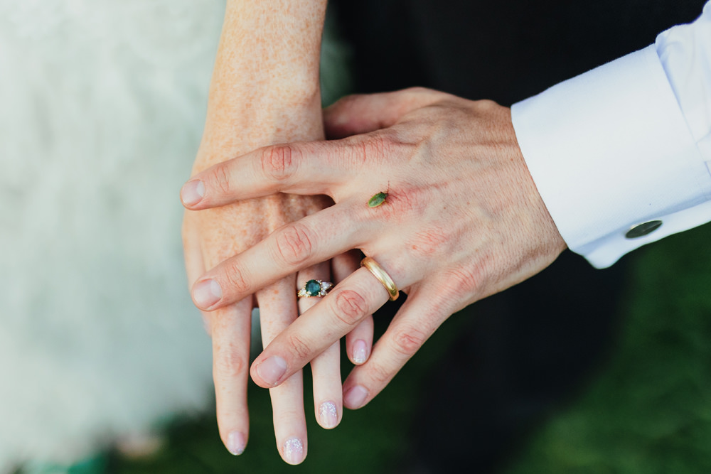 Rings Bands Yorkshire Woodland Wedding James and Lianne