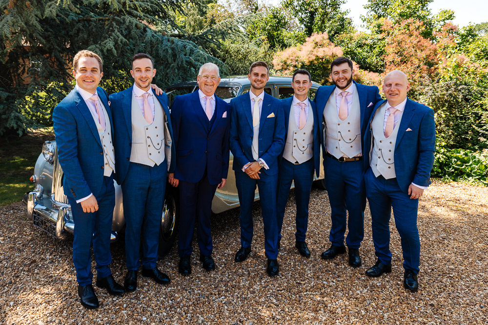Groom Blue Suit Groomsmen Bedfordshire Country House Wedding Two D Photography