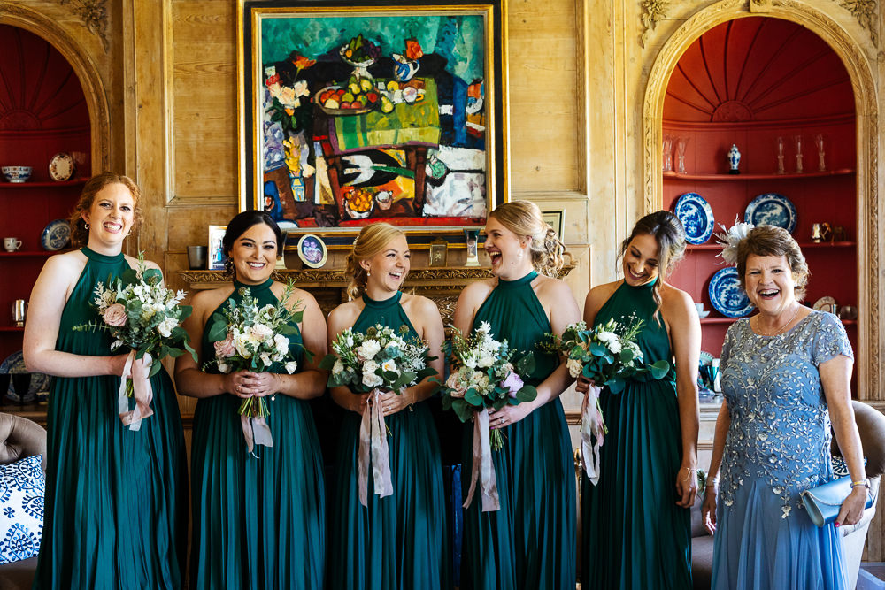 Green Bridesmaids Dresses Bedfordshire Country House Wedding Two D Photography