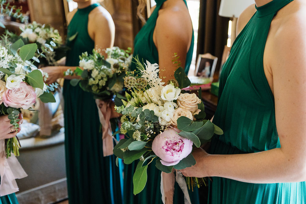 Bridesmaids Bouquet Rose Bedfordshire Country House Wedding Two D Photography