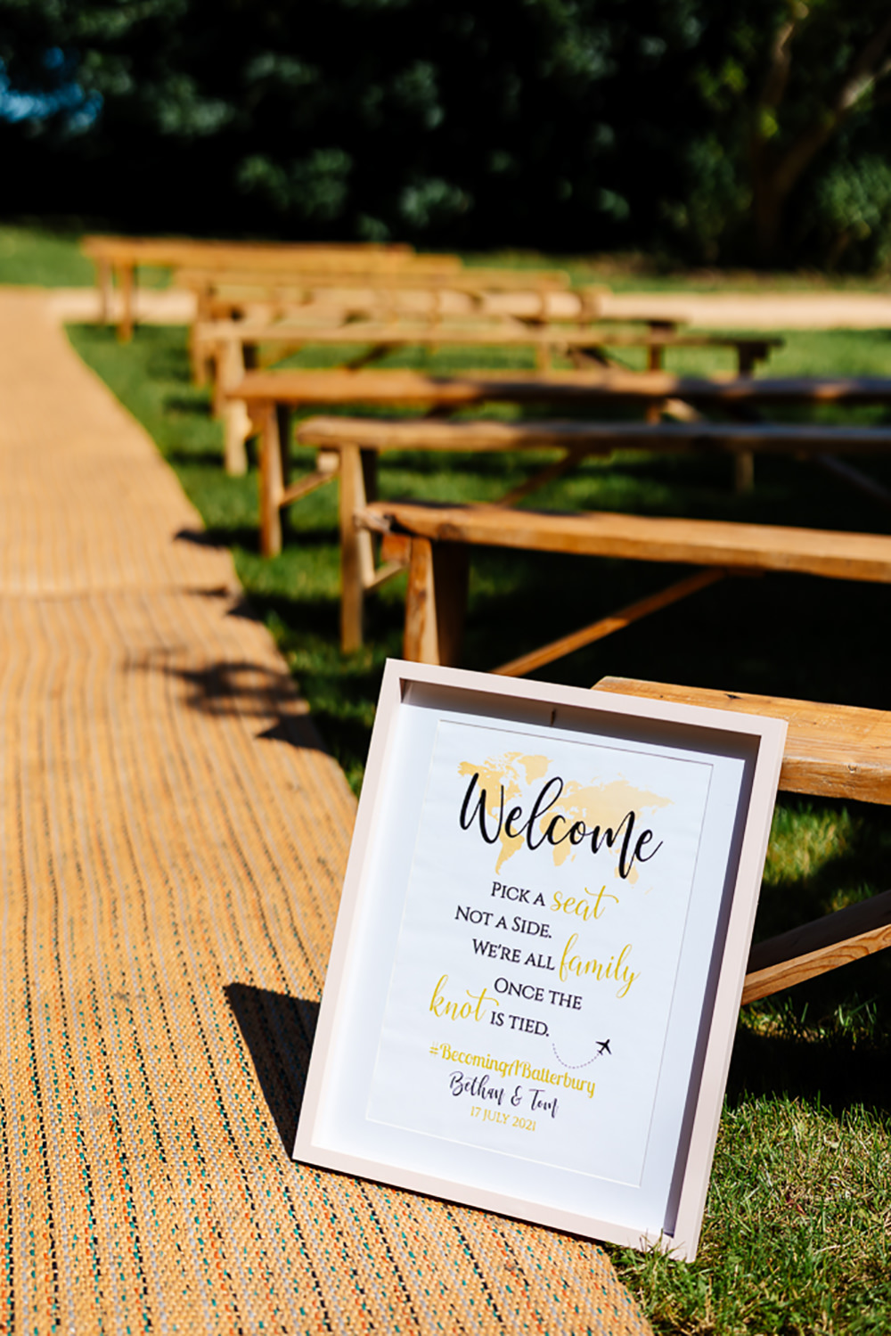 Welcome Sign Bedfordshire Country House Wedding Two D Photography