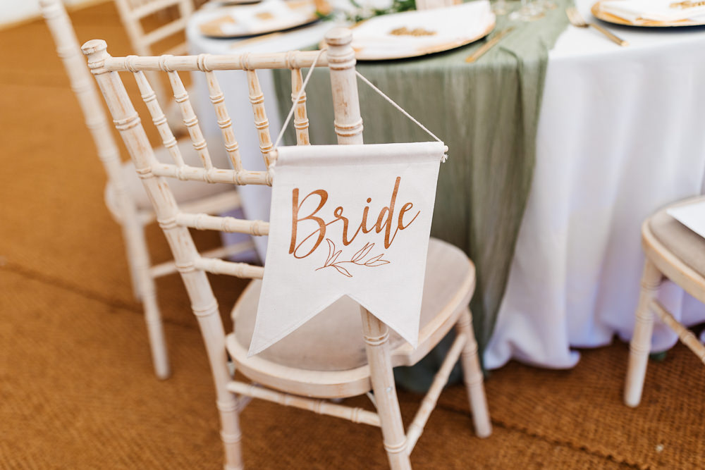 Bride Banner Chair Sign Bedfordshire Country House Wedding Two D Photography