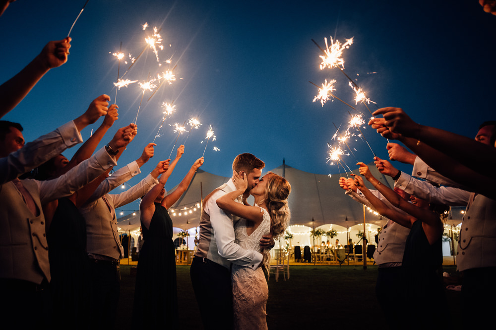 Sparklers Sparkler Exit Bedfordshire Country House Wedding Two D Photography