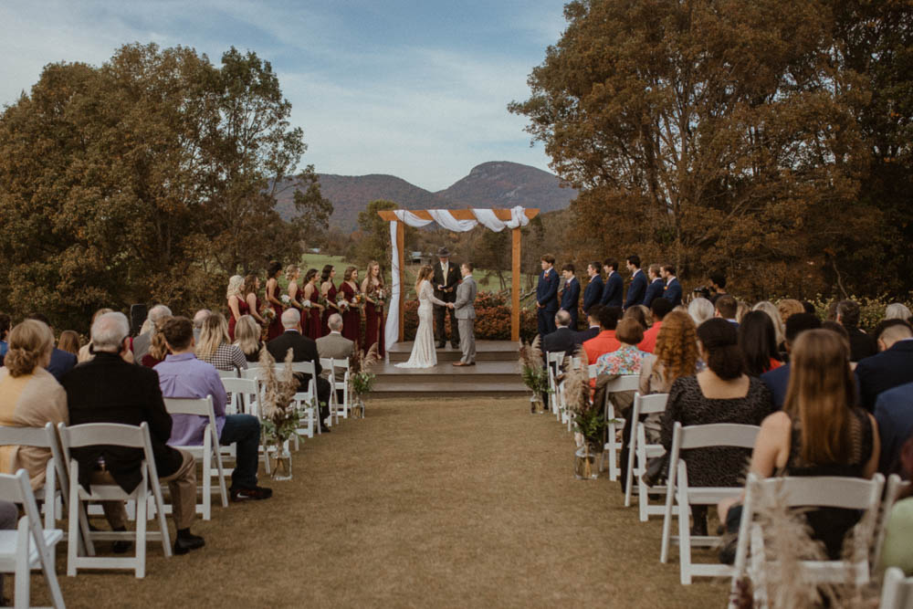 Outdoor Ceremony CeNita Vineyards Wedding Kate Hensley Phillips Photography