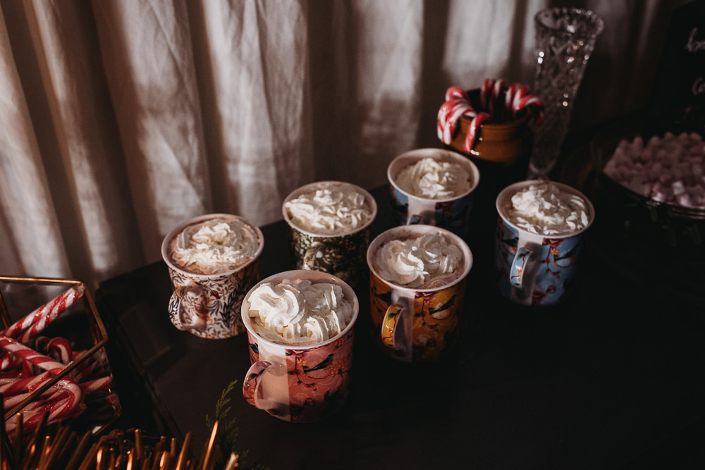 Hot Chocolate Drinks Clophill Eco Lodges Wedding ThymeLane Photography
