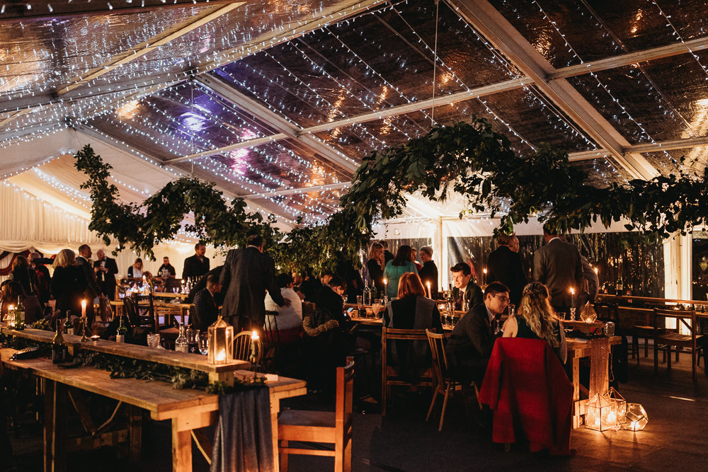 Clear Marquee Lights Lighting Clophill Eco Lodges Wedding ThymeLane Photography