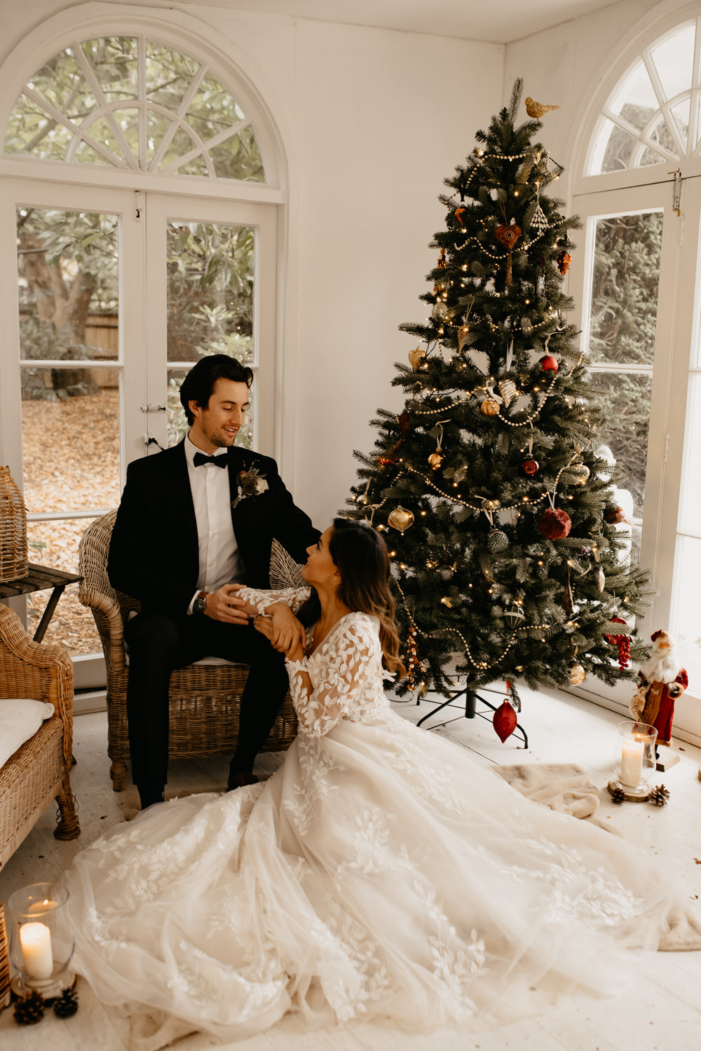 Christmas Tree December Wedding Ideas Megan Donati Photography