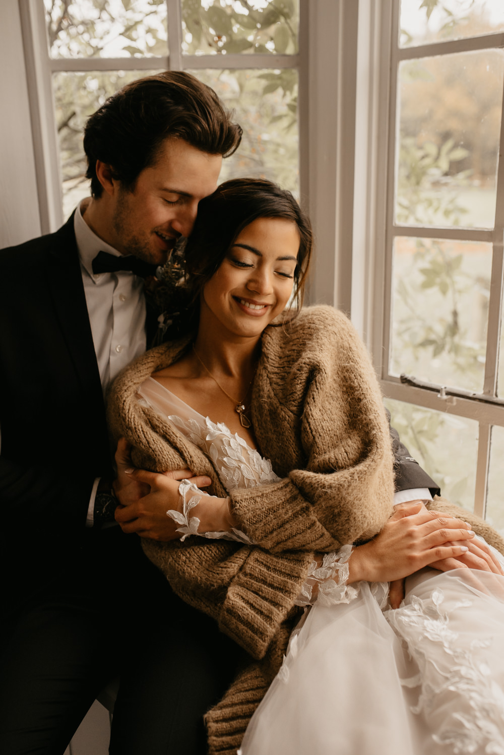Bride Bridal Cardigan December Wedding Ideas Megan Donati Photography