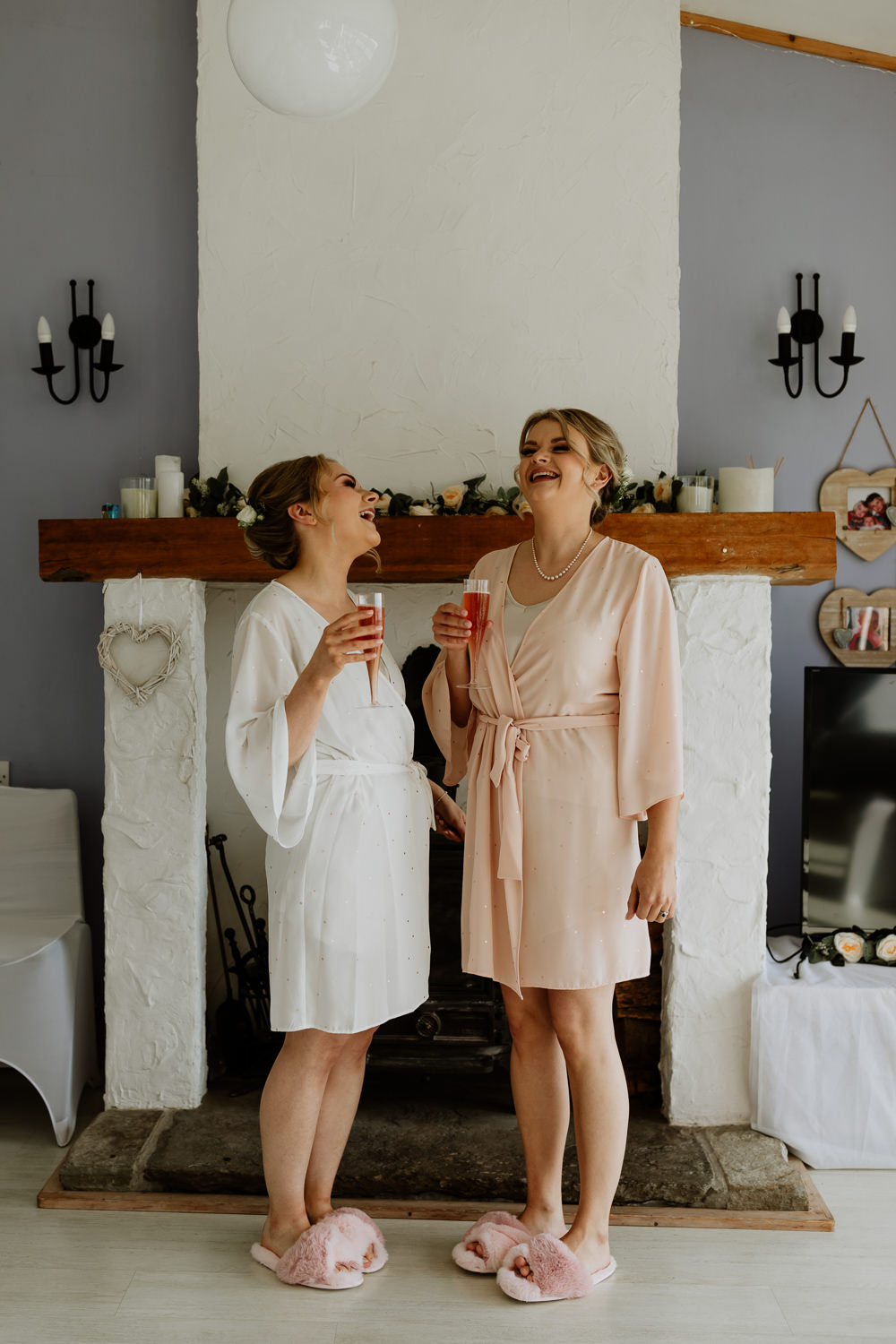 Bride Bridesmaid Robes Family Home Wedding What Susan Sees Photography