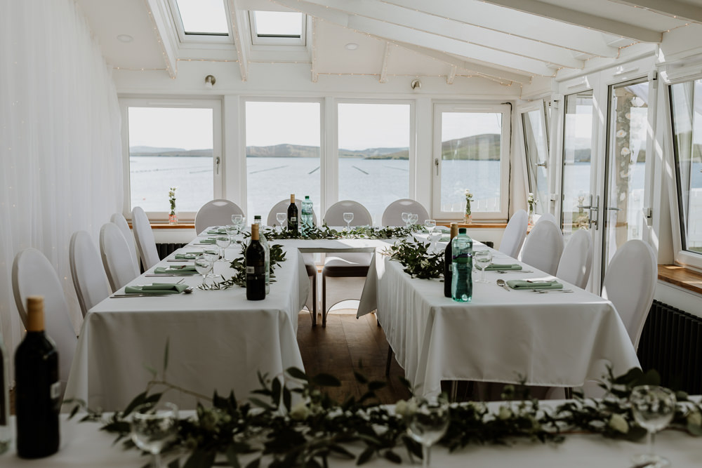 Conservatory Reception U Shape Tables Family Home Wedding What Susan Sees Photography