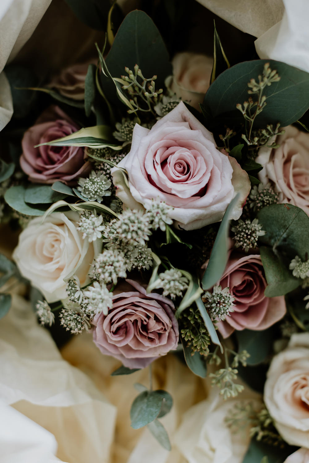 Pink Rose Bouquet Flowers Family Home Wedding What Susan Sees Photography