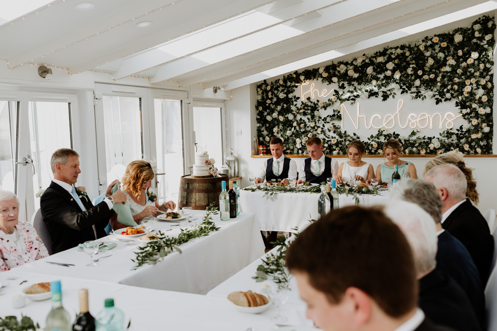 Conservatory Reception U Shape Tables Family Home Wedding What Susan Sees Photography