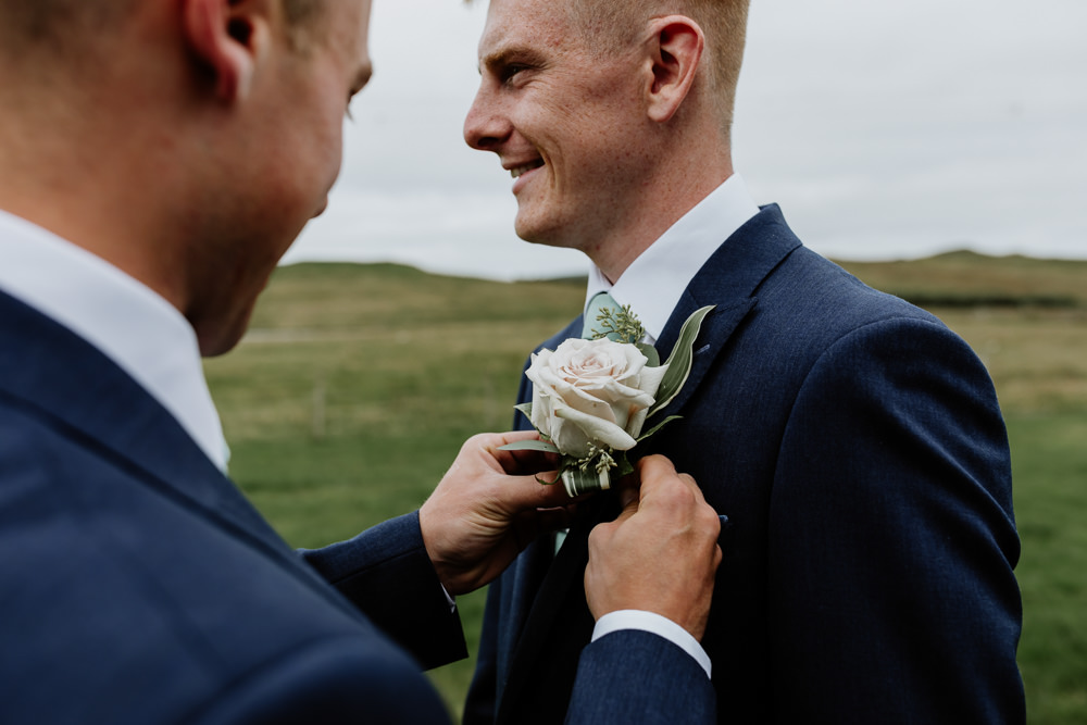 Rose Buttonhole Flowers Family Home Wedding What Susan Sees Photography