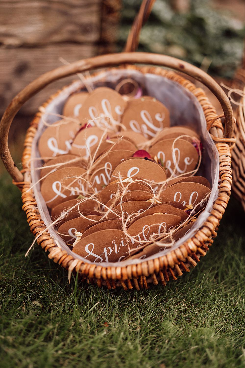 Confetti Envelopes Basket Granary on the Common Wedding Bloom Weddings