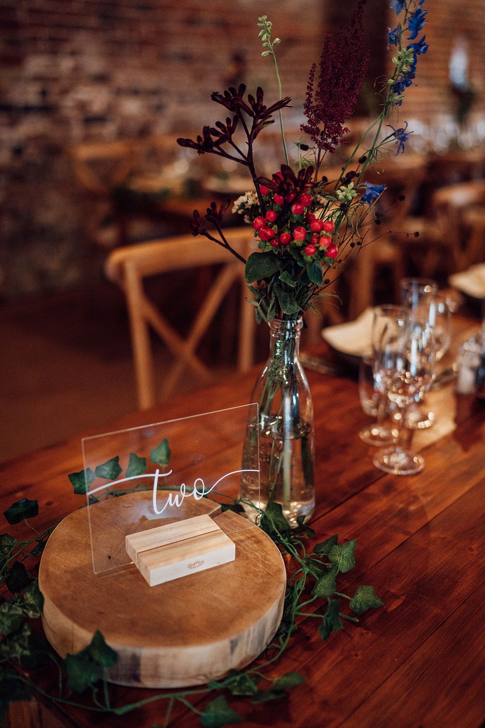Table Name Acrylic Calligraphy Granary on the Common Wedding Bloom Weddings
