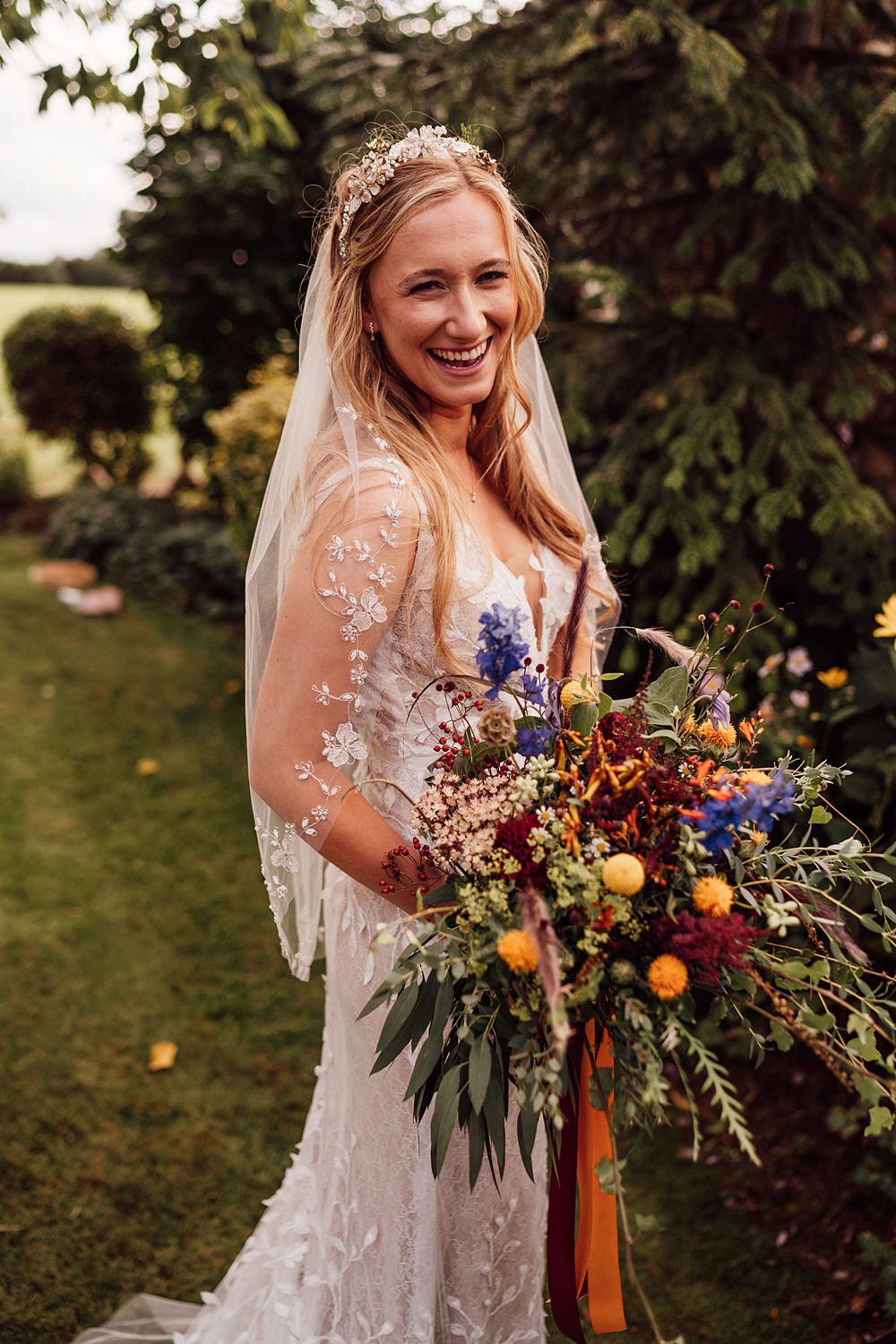 Bouquet Flowers Bride Bridal Colourful Ribbon Granary on the Common Wedding Bloom Weddings