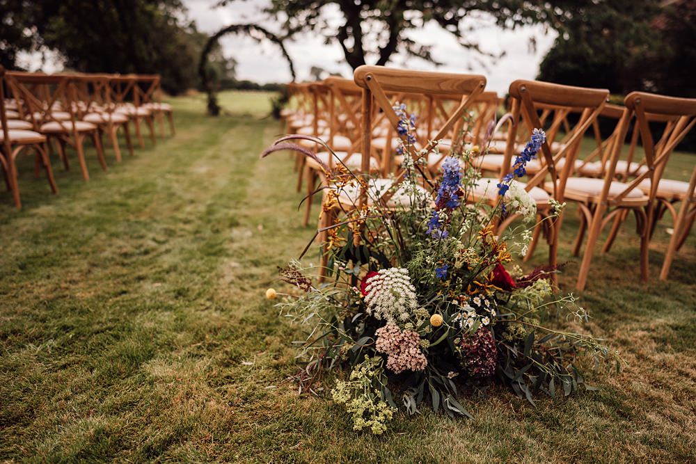 Aisle Flowers Decor Meadow Natural Ceremony Granary on the Common Wedding Bloom Weddings