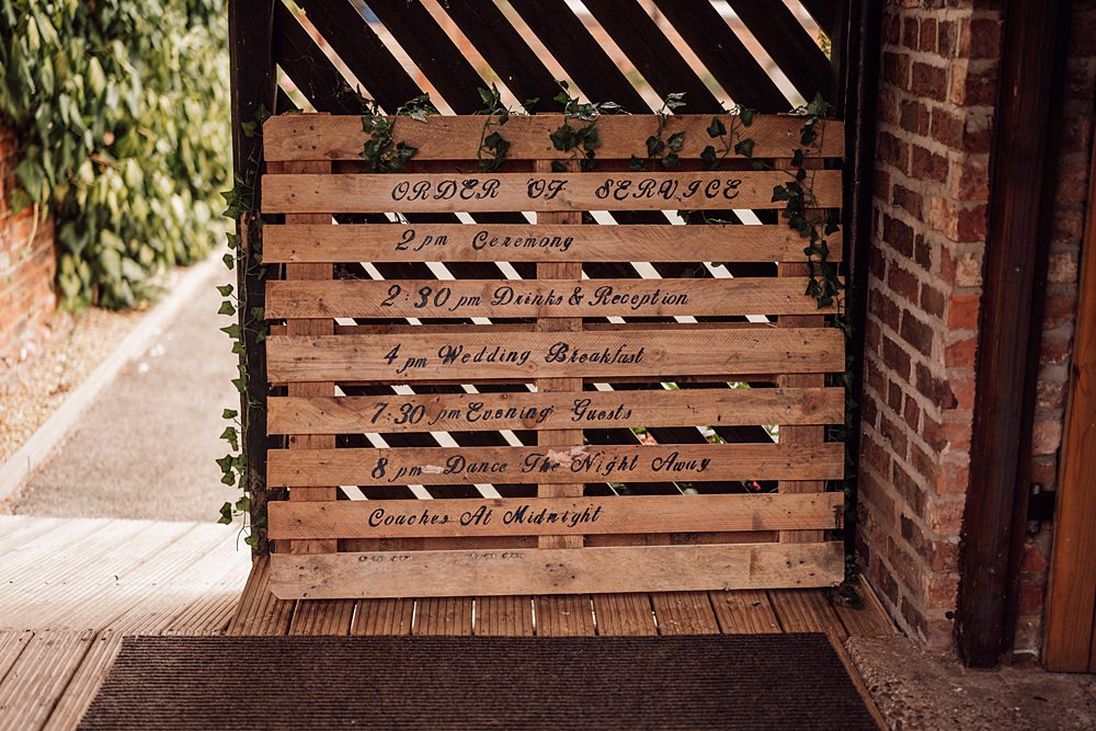 Wooden Pallet Sign Signage Granary on the Common Wedding Bloom Weddings