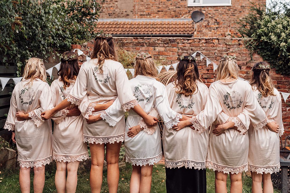 Bride Bridesmaids Robes Granary on the Common Wedding Bloom Weddings