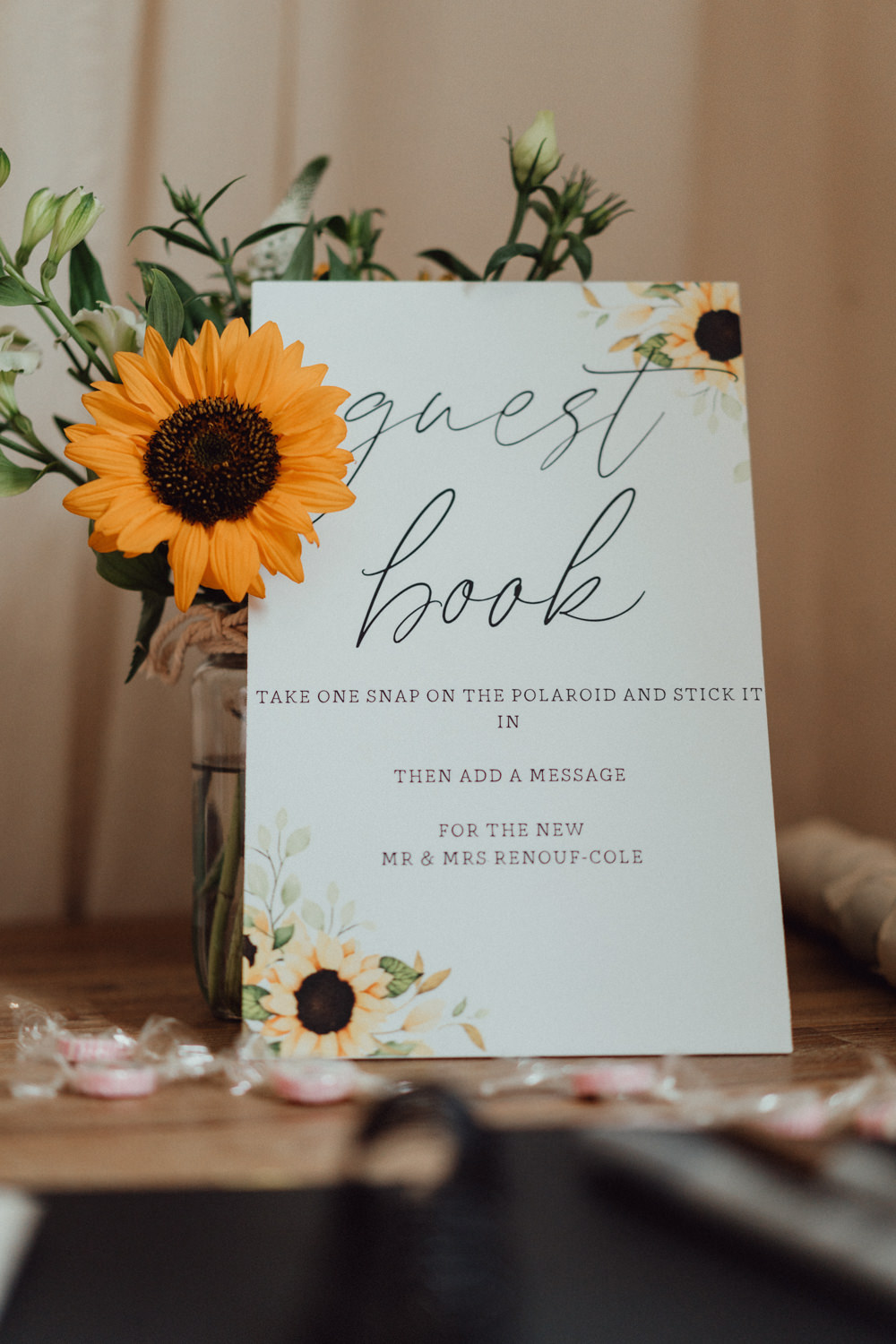 Guest Book Sign Hampshire Woodland Wedding Emily & Steve