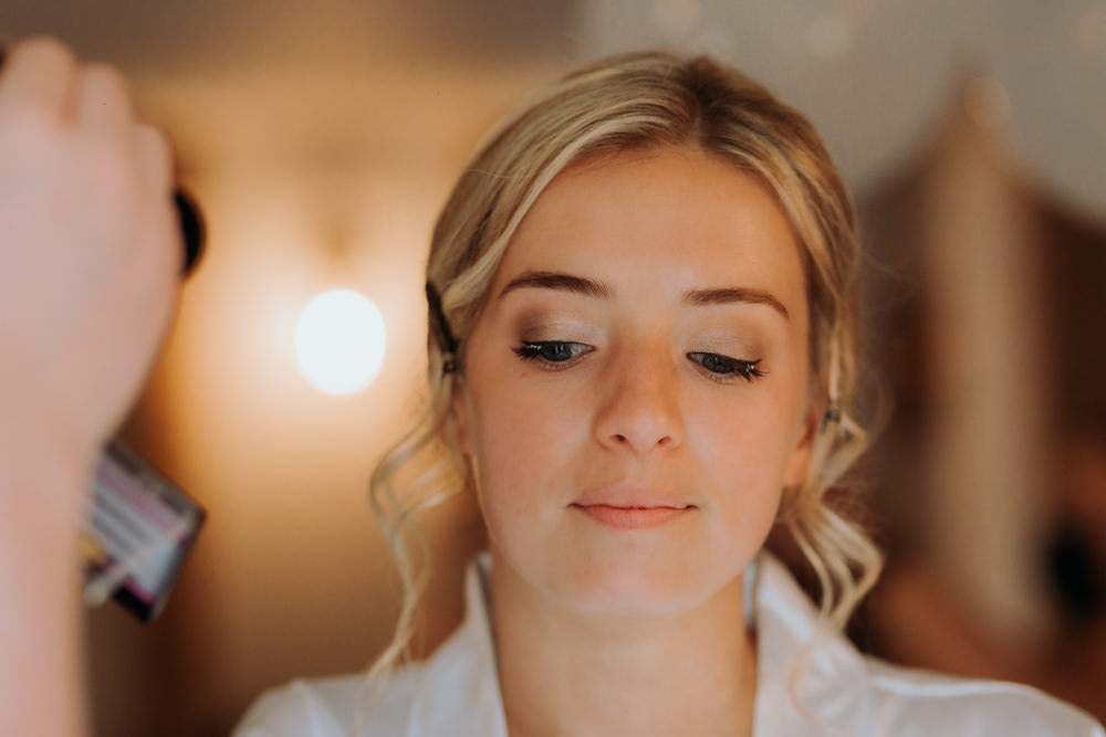 Bride Bridal Make Up Hertfordshire Barn Wedding Isabelle Elliott Photography