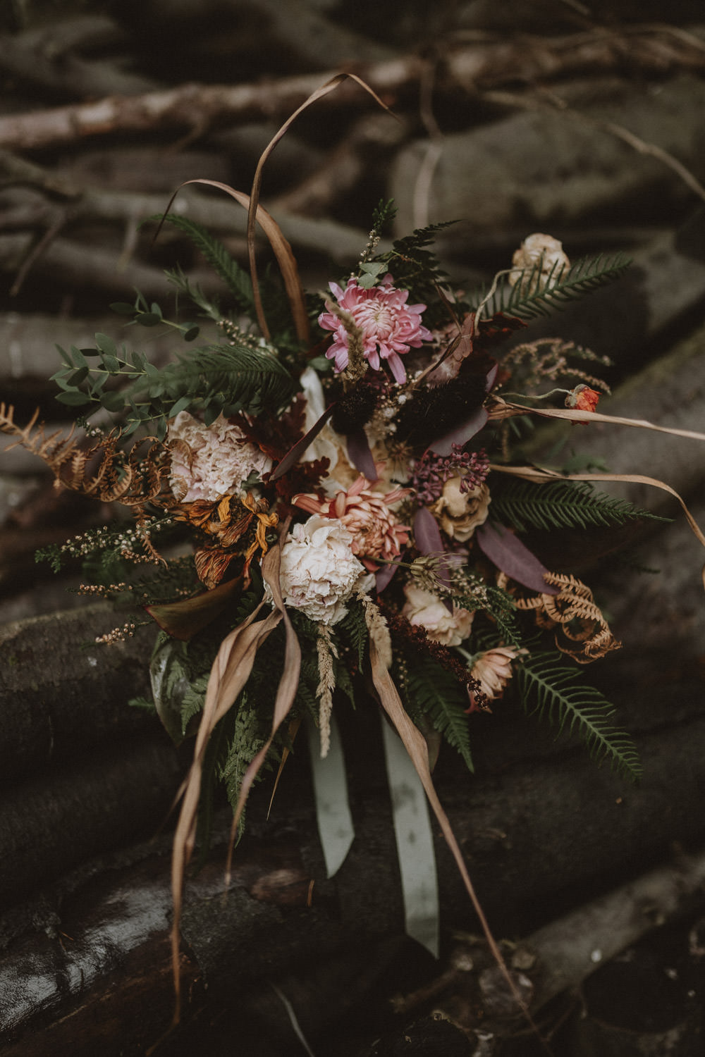 Bouquet Flowers Bride Bridal Autumn Dried Flowers Moonrise Kingdom Wedding Amelia Jane Photography