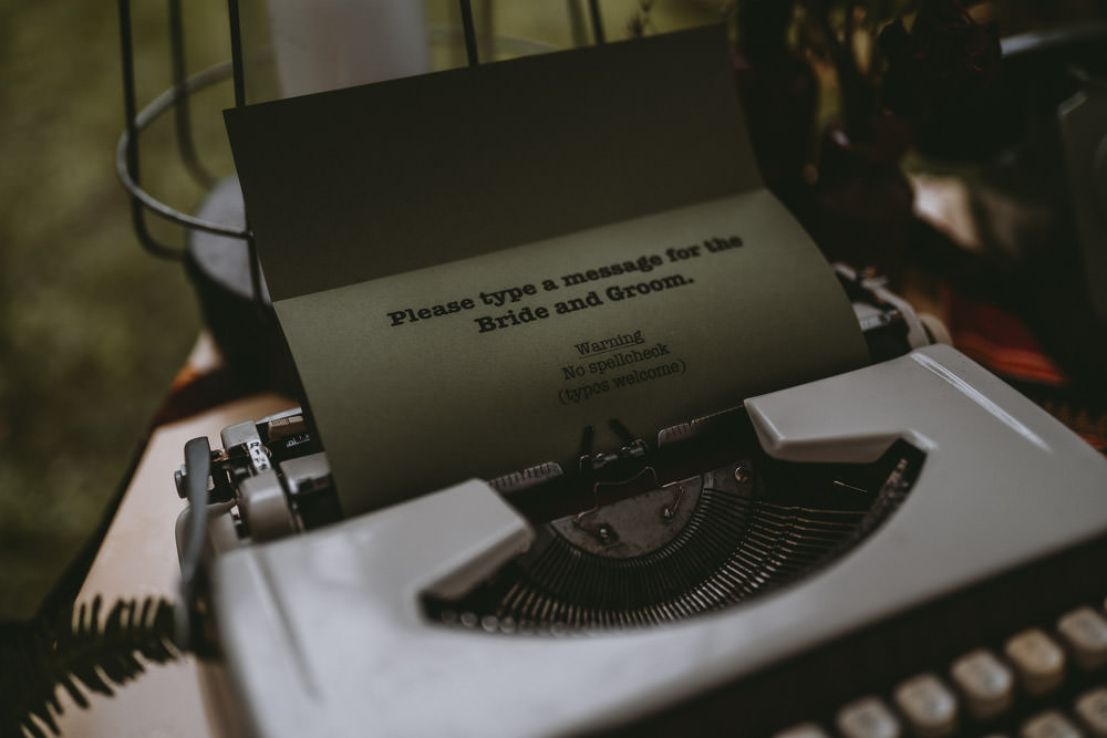 Typewriter Guest Book Moonrise Kingdom Wedding Amelia Jane Photography