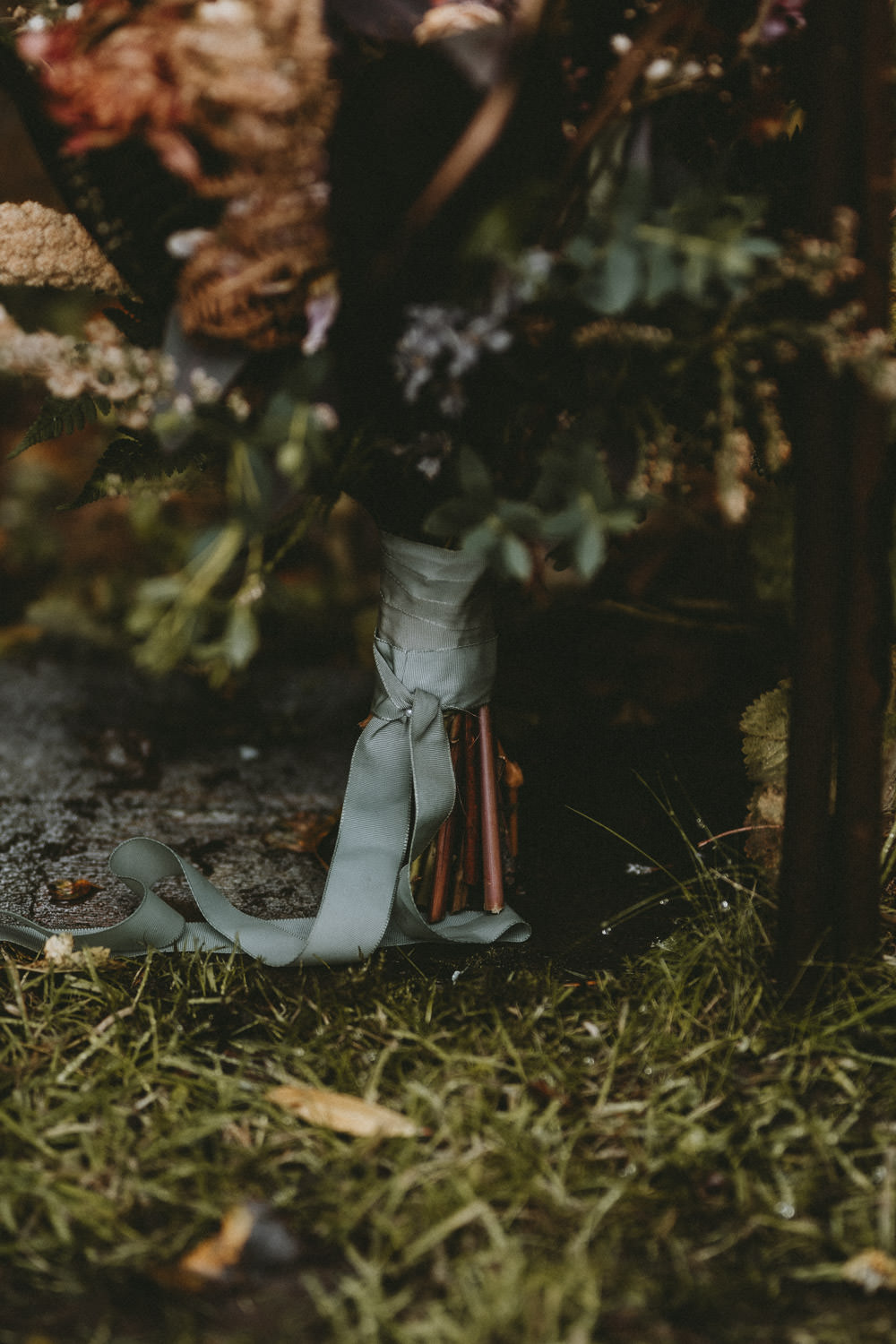 Bouquet Flowers Bride Bridal Autumn Dried Flowers Ribbon Moonrise Kingdom Wedding Amelia Jane Photography