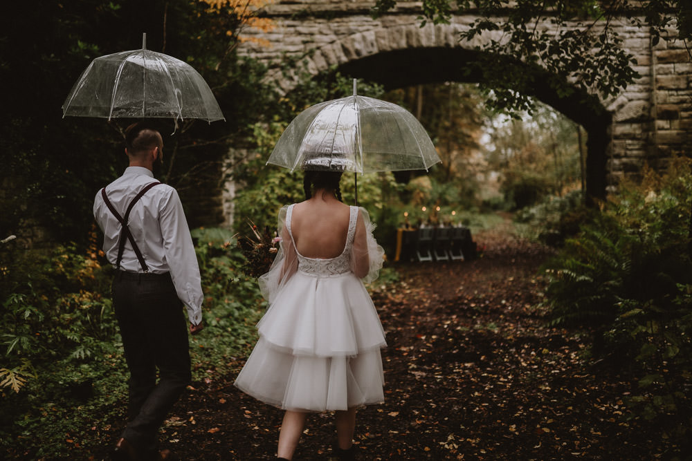 Umbrellas Rainy Moonrise Kingdom Wedding Amelia Jane Photography
