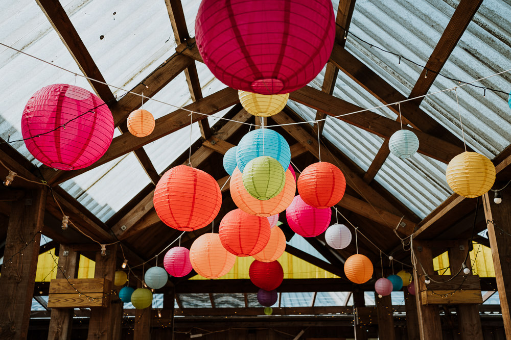 Colourful Lanterns Decor Mount Pleasant Eco Park Wedding Alexa Poppe Photography