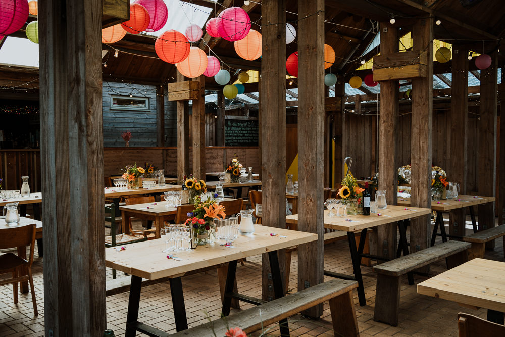 Colourful Lanterns Decor Mount Pleasant Eco Park Wedding Alexa Poppe Photography