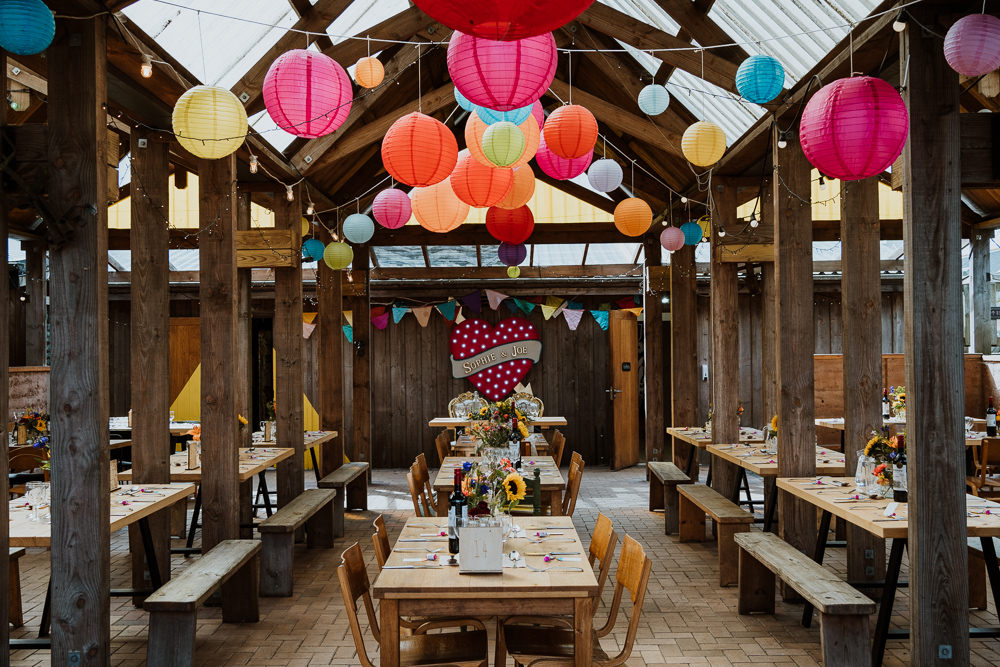 Colourful Lanterns Decor Barn Mount Pleasant Eco Park Wedding Alexa Poppe Photography