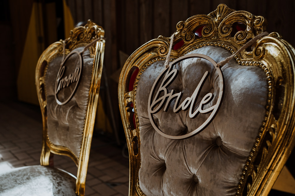 Bride Groom Chair Laser Cut Signs Mount Pleasant Eco Park Wedding Alexa Poppe Photography