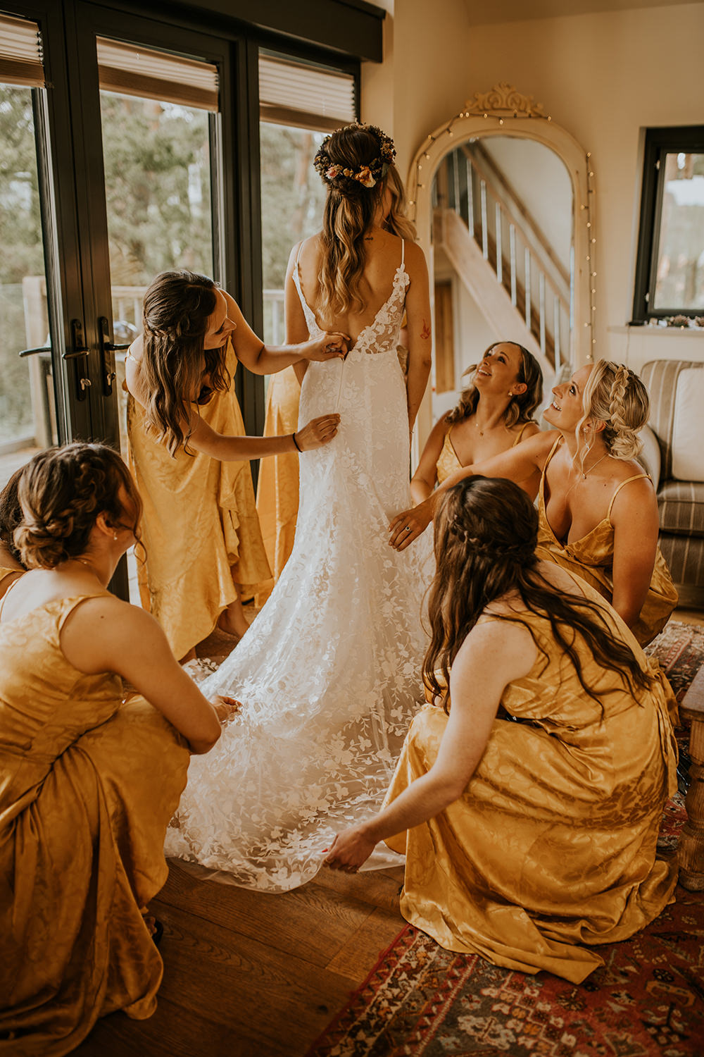 Dress Gown Bride Bridal Lace Train Split Skirt Norfolk Barn Wedding Aurora Grey Photography
