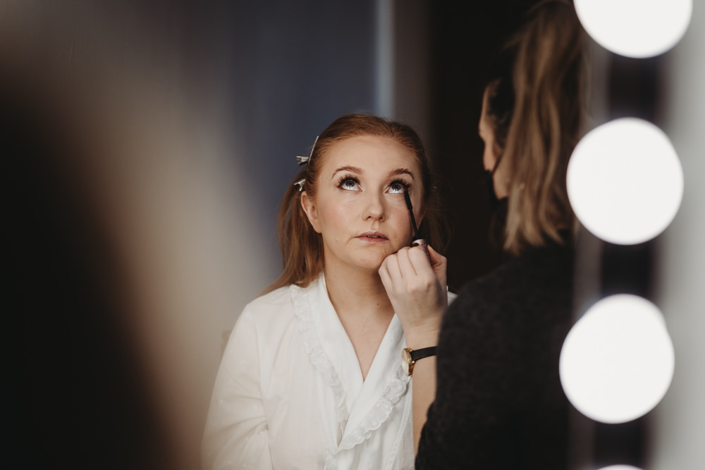 Rustic Christmas Wedding ThymeLane Photography Bride Bridal Make Up