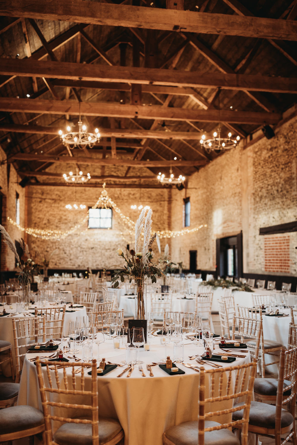 Barn Fairy Light Canopy Lighting Rustic Christmas Wedding ThymeLane Photography