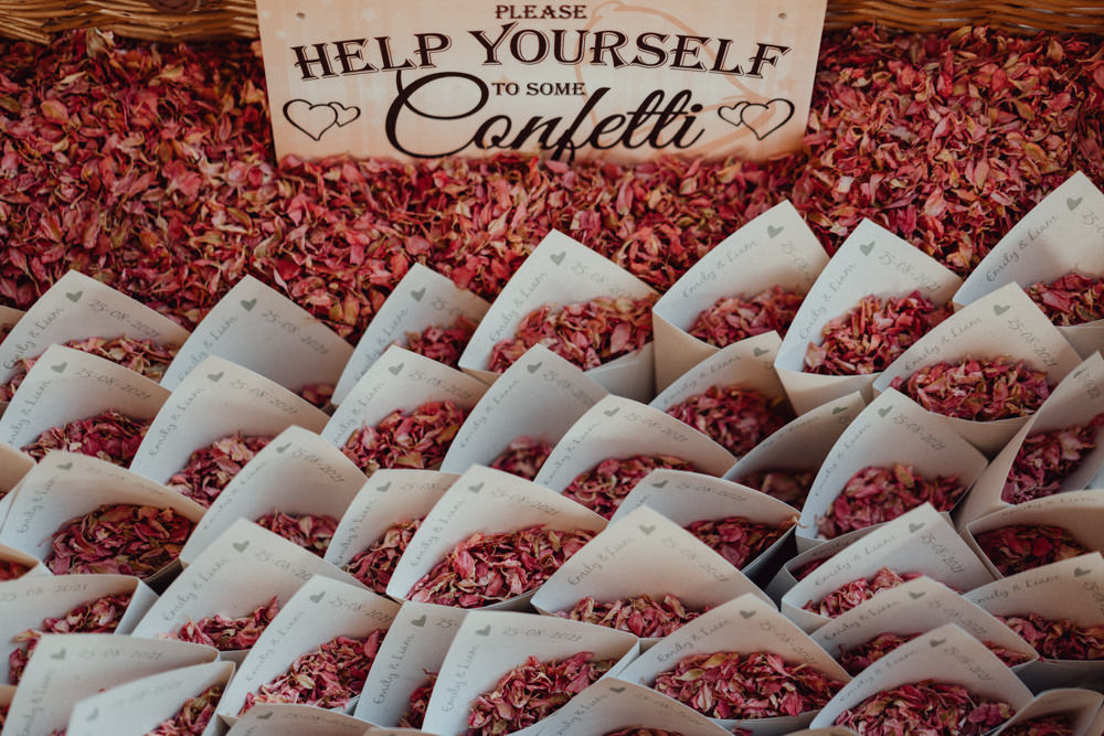 Confetti Cones South Downs Barn Wedding Emily Steve