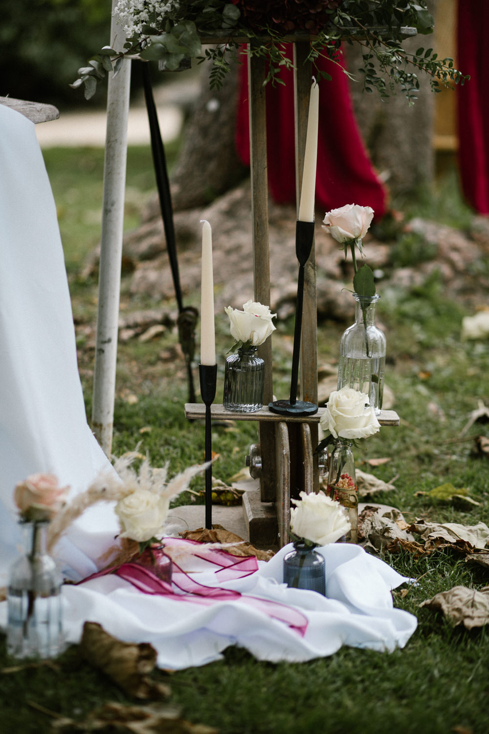 Candles Flowers Fabric Decor Springhead Trust Wedding Alexandra Szigeti Photography