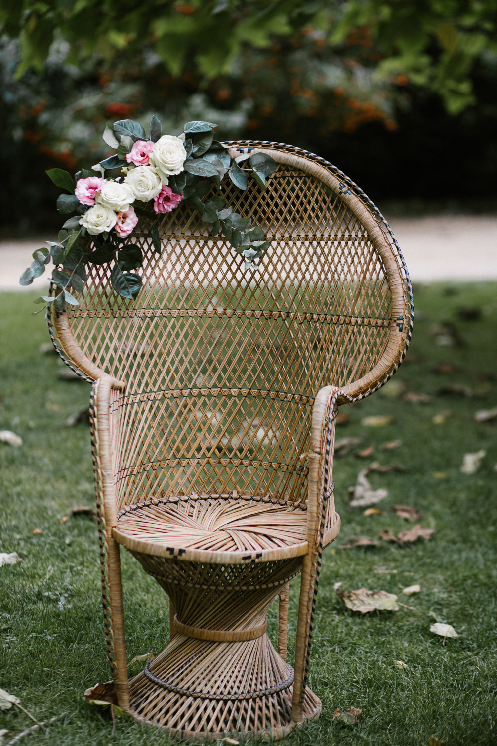 Peacock Chair Flowers Seating Springhead Trust Wedding Alexandra Szigeti Photography