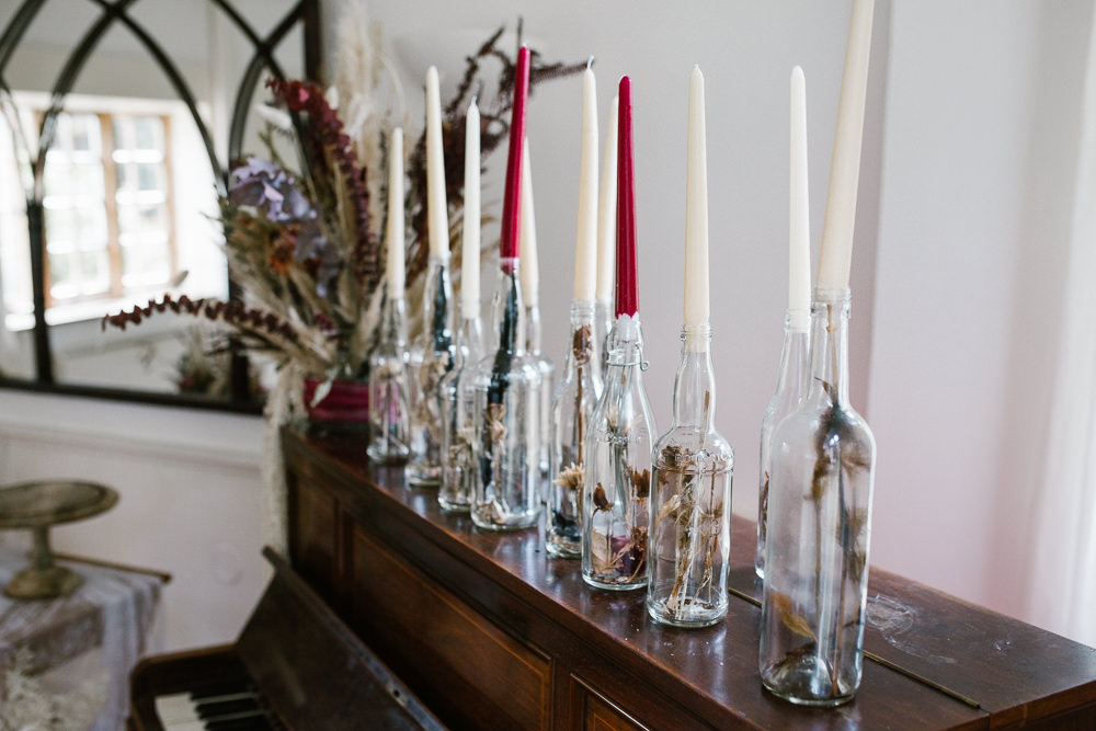 Candles Flowers Fabric Decor Piano Springhead Trust Wedding Alexandra Szigeti Photography