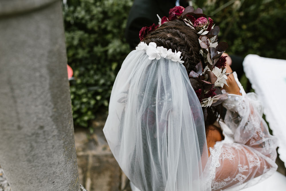 Bride Bridal Hairstyle Veil Springhead Trust Wedding Alexandra Szigeti Photography
