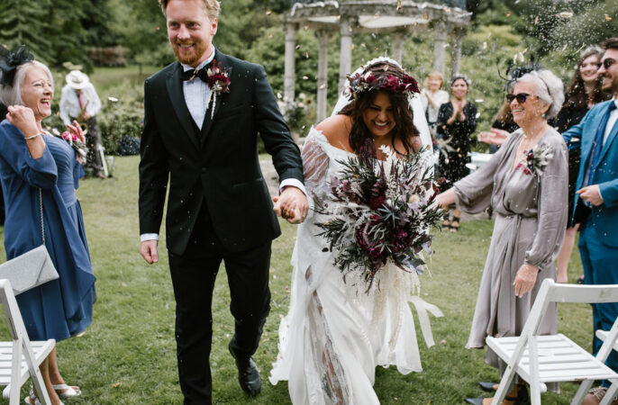 Confetti Throw Springhead Trust Wedding Alexandra Szigeti Photography