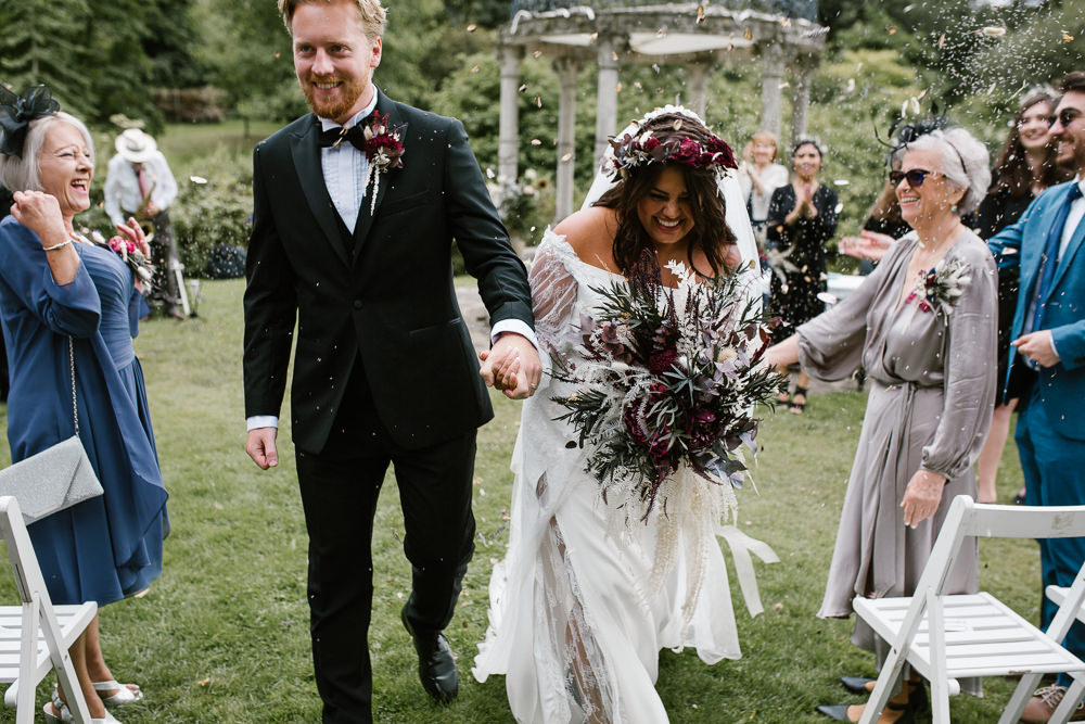 Confetti Throw Springhead Trust Wedding Alexandra Szigeti Photography