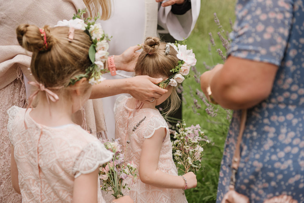 Pink Flower Girl Dresses Staffordshire Garden Wedding Charlie and Em Photography
