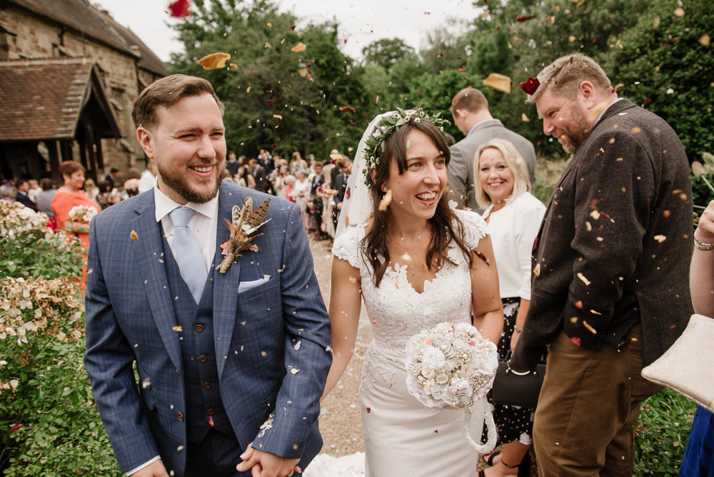 Confetti Throw Staffordshire Garden Wedding Charlie and Em Photography