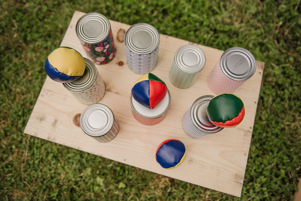 Tin Can Game Staffordshire Garden Wedding Charlie and Em Photography