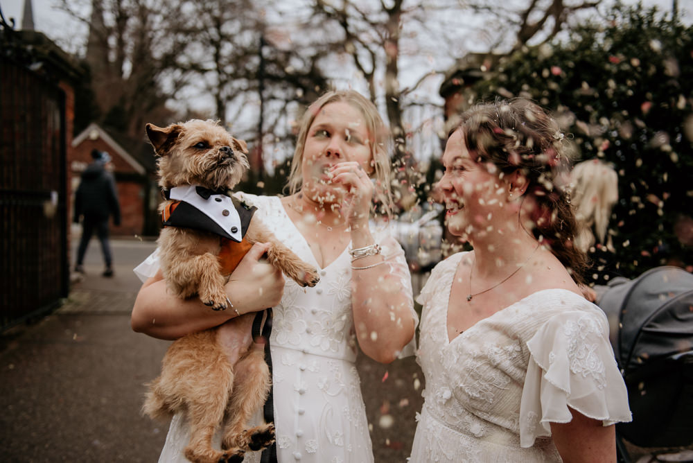 Confetti Throw Staffordshire Registry Office Wedding Charlie and Em Photography