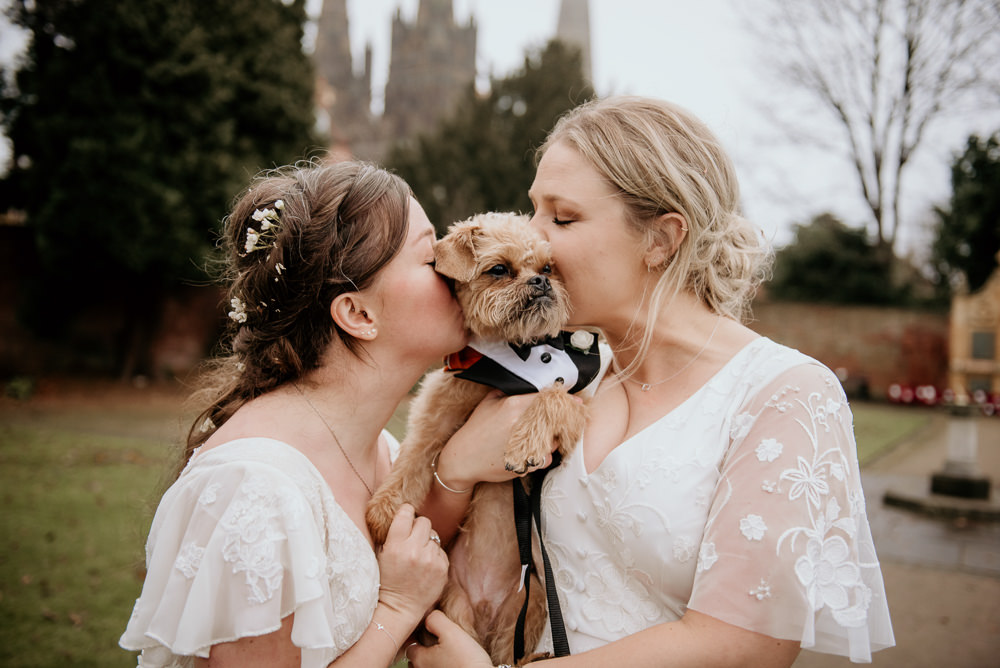 Pet Dog Staffordshire Registry Office Wedding Charlie and Em Photography